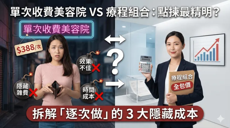 單次收費美容院 VS 療程組合：點揀最精明？拆解「逐次做」的 3 大隱藏成本
