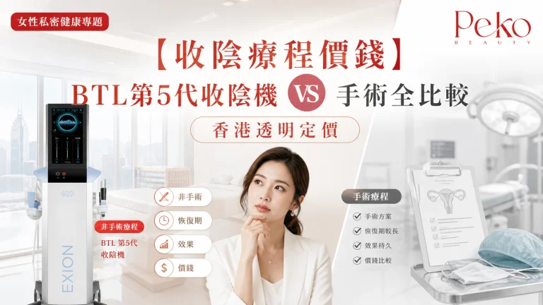 收陰療程價錢幾多先合理？BTL 第 5 代收陰機 vs 手術：效果、風險同建議次數比較（香港 2026 價錢參考）