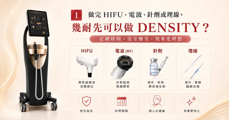 做完HIFU、電波、針劑或埋線，幾耐先可以做DENSITY？