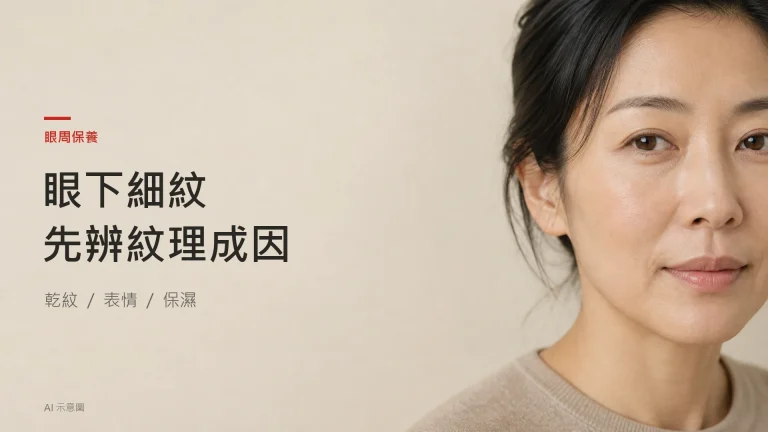 眼下細紋三型自測:乾紋保濕即改善、細紋要刺激膠原、表情紋針對肌肉層,治療師拆解眼霜極限、療程次數同痛感